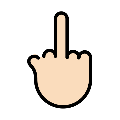 Mittelfinger: Helle Hautfarbe