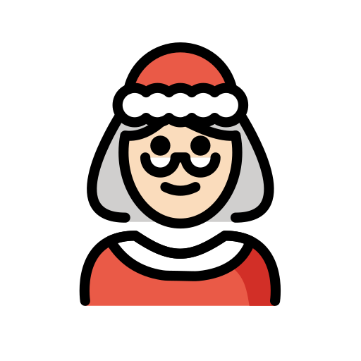 Weihnachtsfrau: Helle Hautfarbe