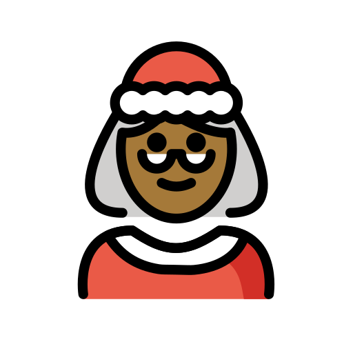 Weihnachtsfrau: Mitteldunkle Hautfarbe