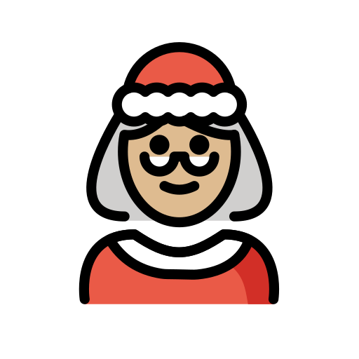 Weihnachtsfrau: Mittelhelle Hautfarbe