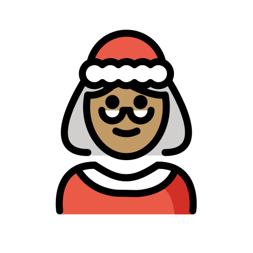 Weihnachtsfrau: Mittlere Hautfarbe