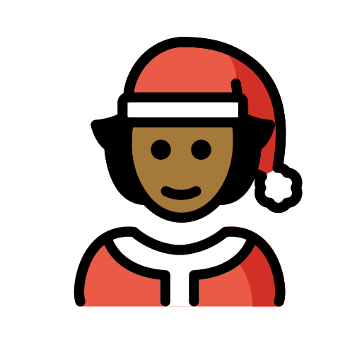 Weihnachtsperson: Mitteldunkle Hautfarbe