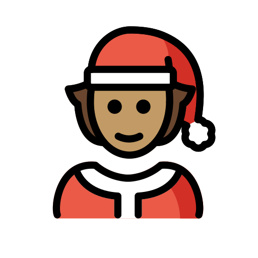 Weihnachtsperson: Mittlere Hautfarbe