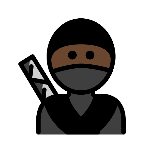 Ninja: Dunkle Hautfarbe