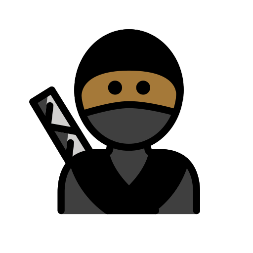 Ninja: Mitteldunkle Hautfarbe