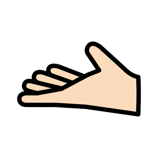 Handfläche Nach Oben: Helle Hautfarbe