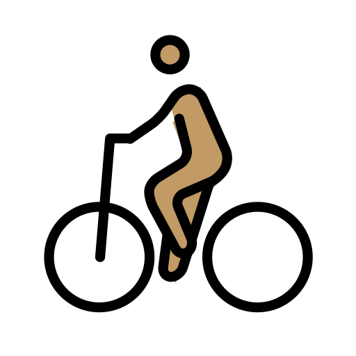 Radfahrer(In): Mittlere Hautfarbe