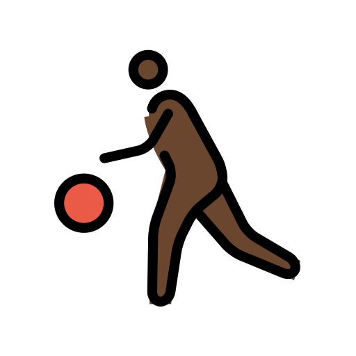 Person Mit Ball: Dunkle Hautfarbe