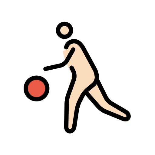 Person Mit Ball: Helle Hautfarbe