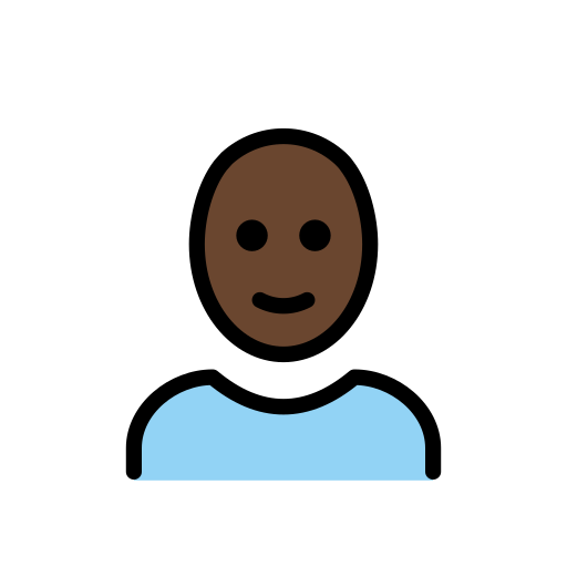 Person: Dunkle Hautfarbe, Glatze
