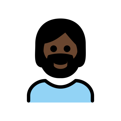 Person: Dunkle Hautfarbe, Bart