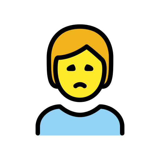 Missmutige Person