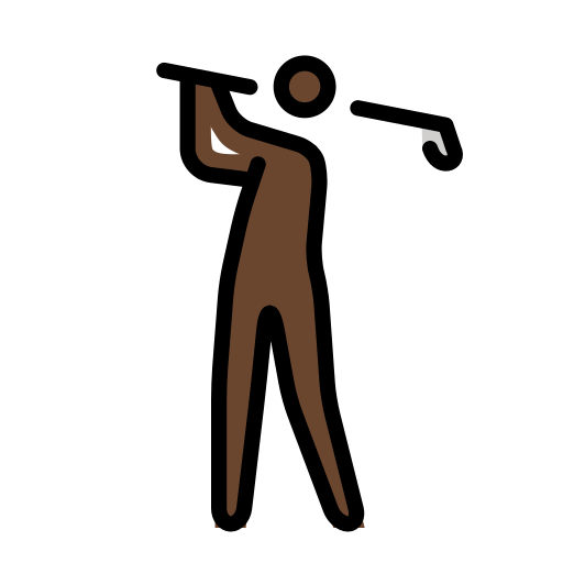 Golfer(In): Dunkle Hautfarbe