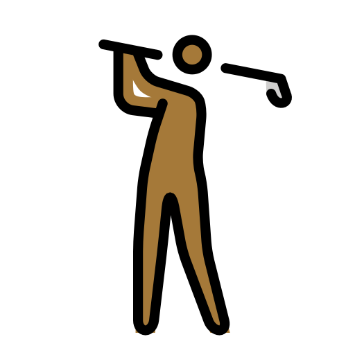 Golfer(In): Mitteldunkle Hautfarbe
