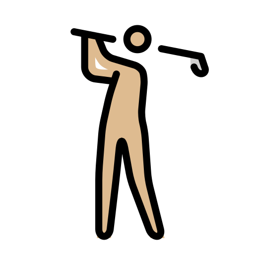 Golfer(In): Mittelhelle Hautfarbe