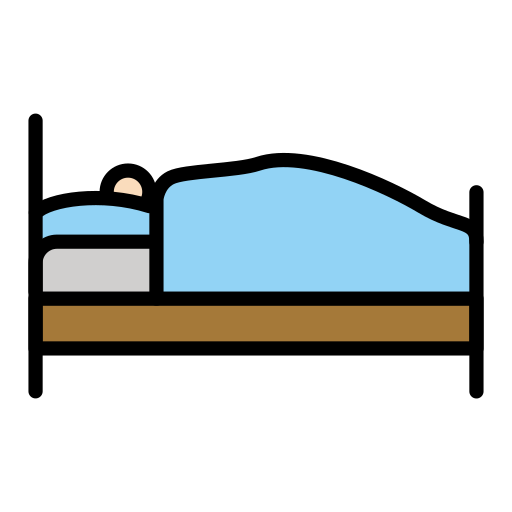 Im Bett Liegende Person: Helle Hautfarbe