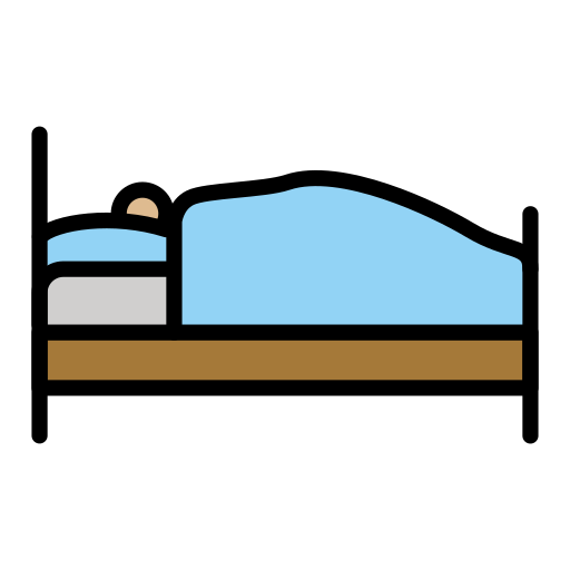 Im Bett Liegende Person: Mittelhelle Hautfarbe