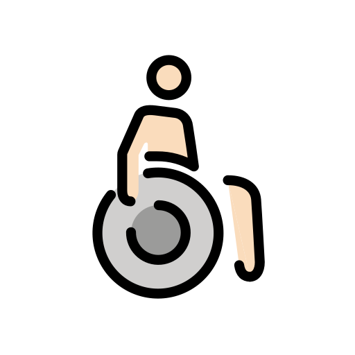 Person In Manuellem Rollstuhl: Helle Hautfarbe