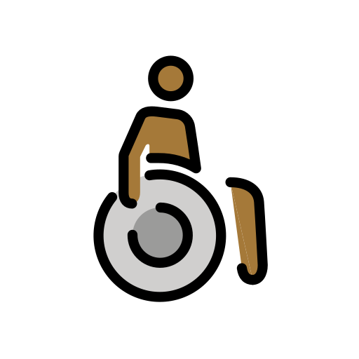 Person In Manuellem Rollstuhl: Mitteldunkle Hautfarbe