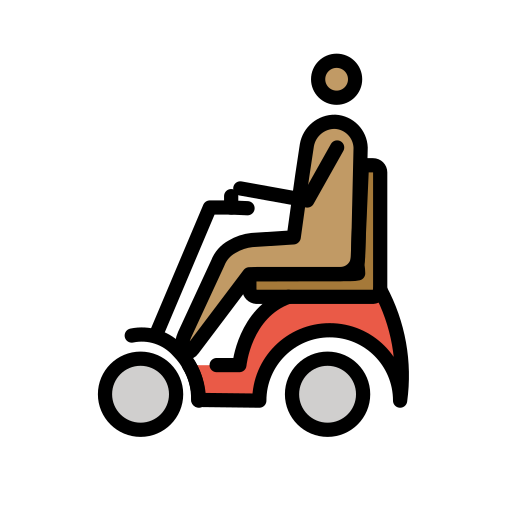 Person In Motorisiertem Rollstuhl: Mittlere Hautfarbe