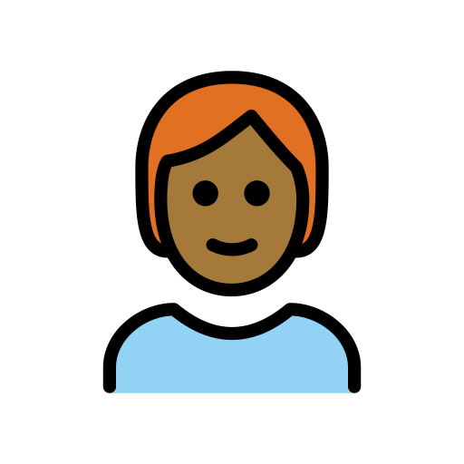 Person: Mitteldunkle Hautfarbe, Rotes Haar