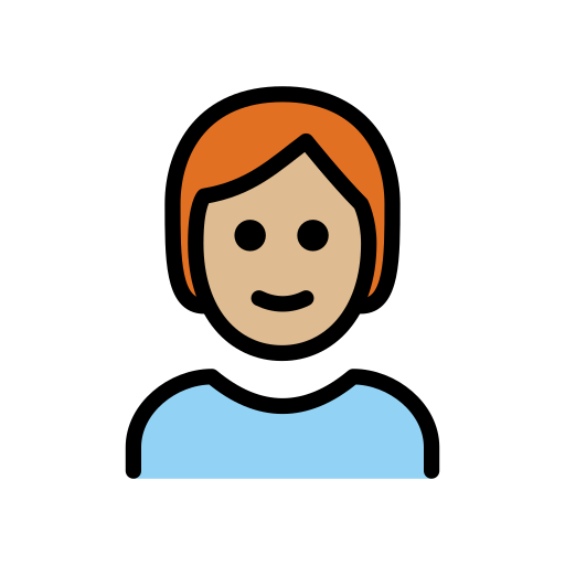 Person: Mittelhelle Hautfarbe, Rotes Haar