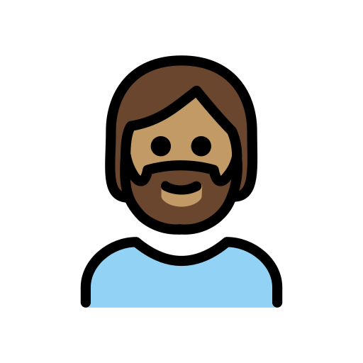 Person: Mittlere Hautfarbe, Bart