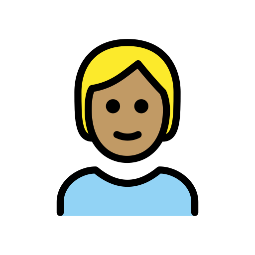 Person: Mittlere Hautfarbe, Blondes Haar