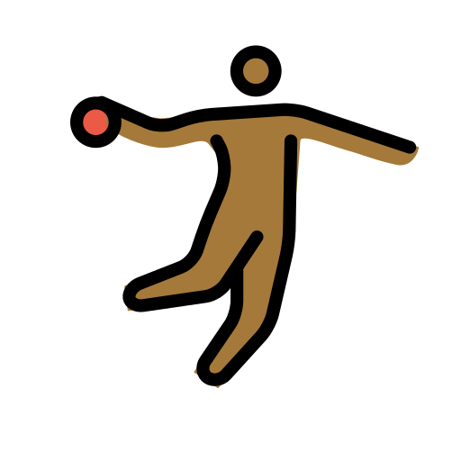 Handballspieler(In): Mitteldunkle Hautfarbe