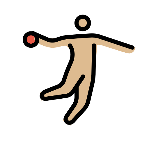 Handballspieler(In): Mittelhelle Hautfarbe