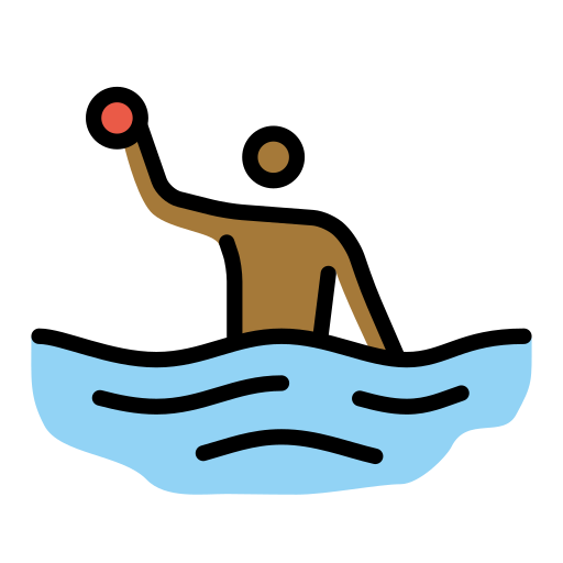 Wasserballspieler(In): Mitteldunkle Hautfarbe