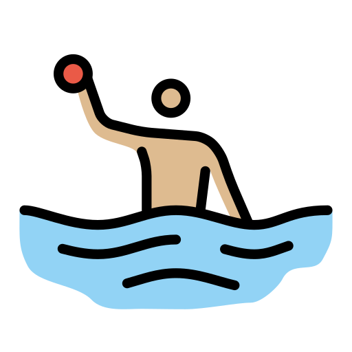 Wasserballspieler(In): Mittelhelle Hautfarbe