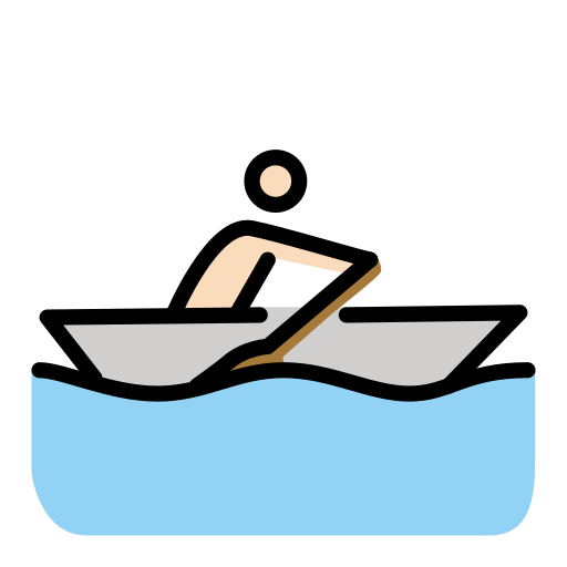 Person Im Ruderboot: Helle Hautfarbe