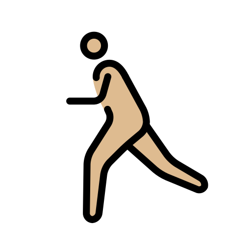 Laufende Person: Mittelhelle Hautfarbe