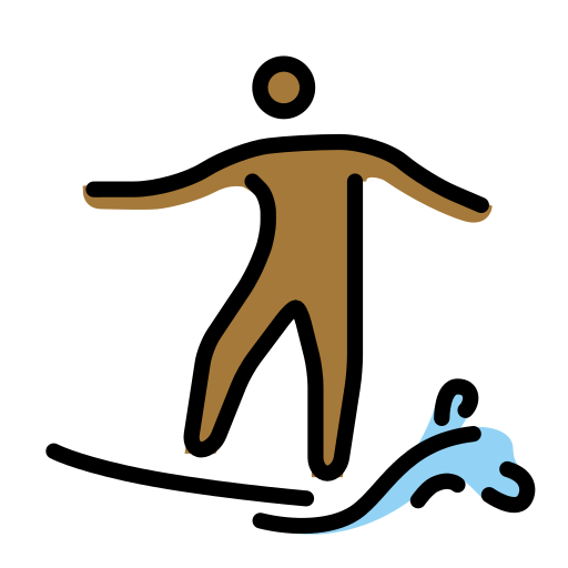 Surfer(In): Mitteldunkle Hautfarbe