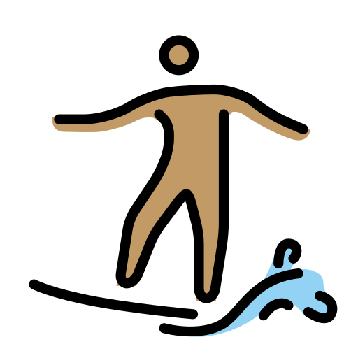 Surfer(In): Mittlere Hautfarbe