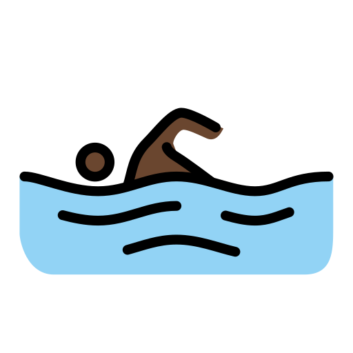 Schwimmer(In): Dunkle Hautfarbe
