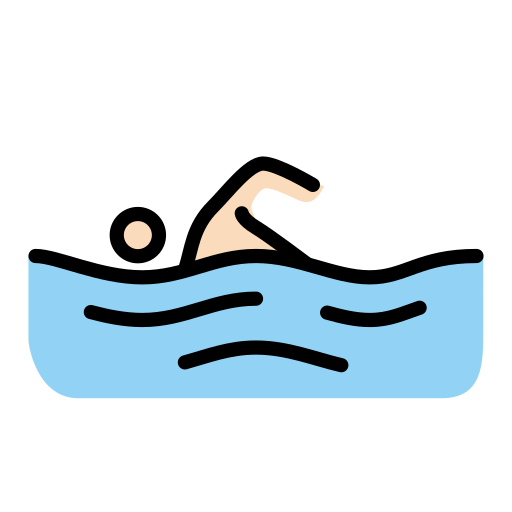 Schwimmer(In): Helle Hautfarbe