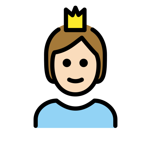 Person Mit Krone: Helle Hautfarbe