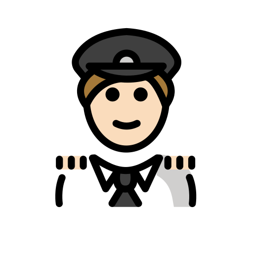 Pilot(In): Helle Hautfarbe