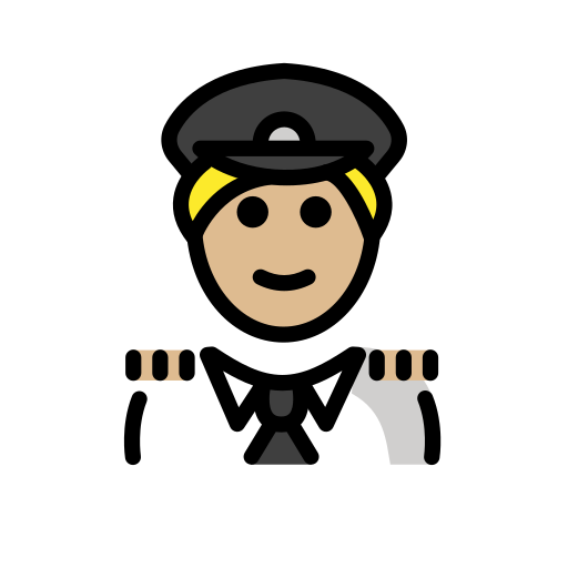 Pilot(In): Mittelhelle Hautfarbe