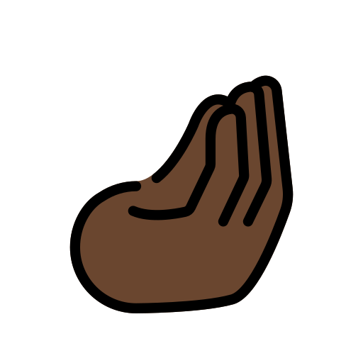 Zusammengedrückte Finger: Dunkle Hautfarbe