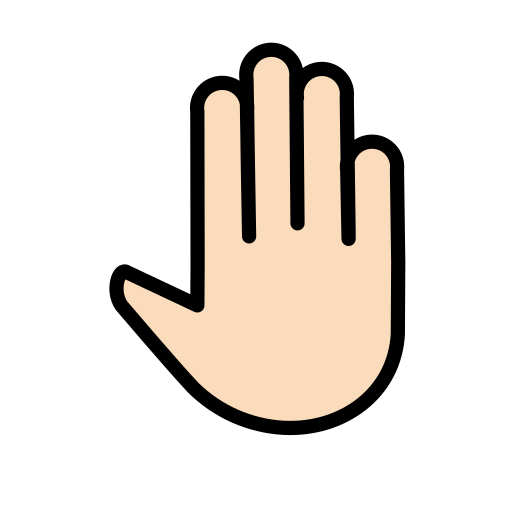 Erhobene Hand Von Hinten: Helle Hautfarbe
