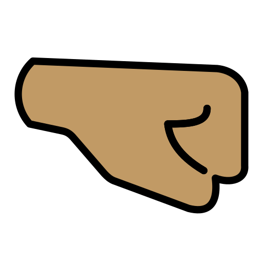 Faust Nach Rechts: Mittlere Hautfarbe