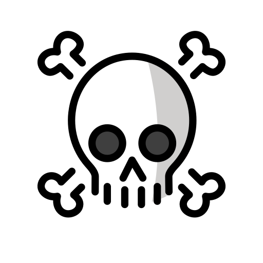 Totenkopf Mit Gekreuzten Knochen
