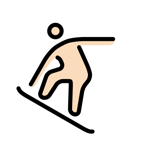 Snowboarder(In): Helle Hautfarbe