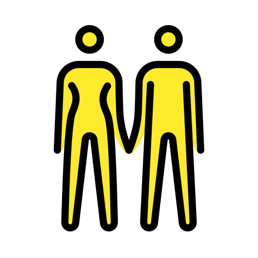 Frau und Mann halten Händchen
