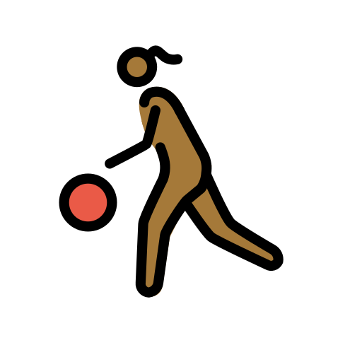 Frau Mit Ball: Mitteldunkle Hautfarbe Frau Mit Ball: Mitteldunkle Hautfarbe