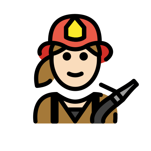 Feuerwehrfrau: Helle Hautfarbe