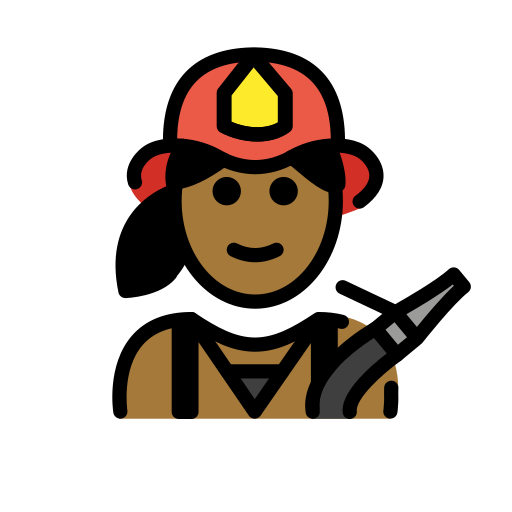 Feuerwehrfrau: Mitteldunkle Hautfarbe